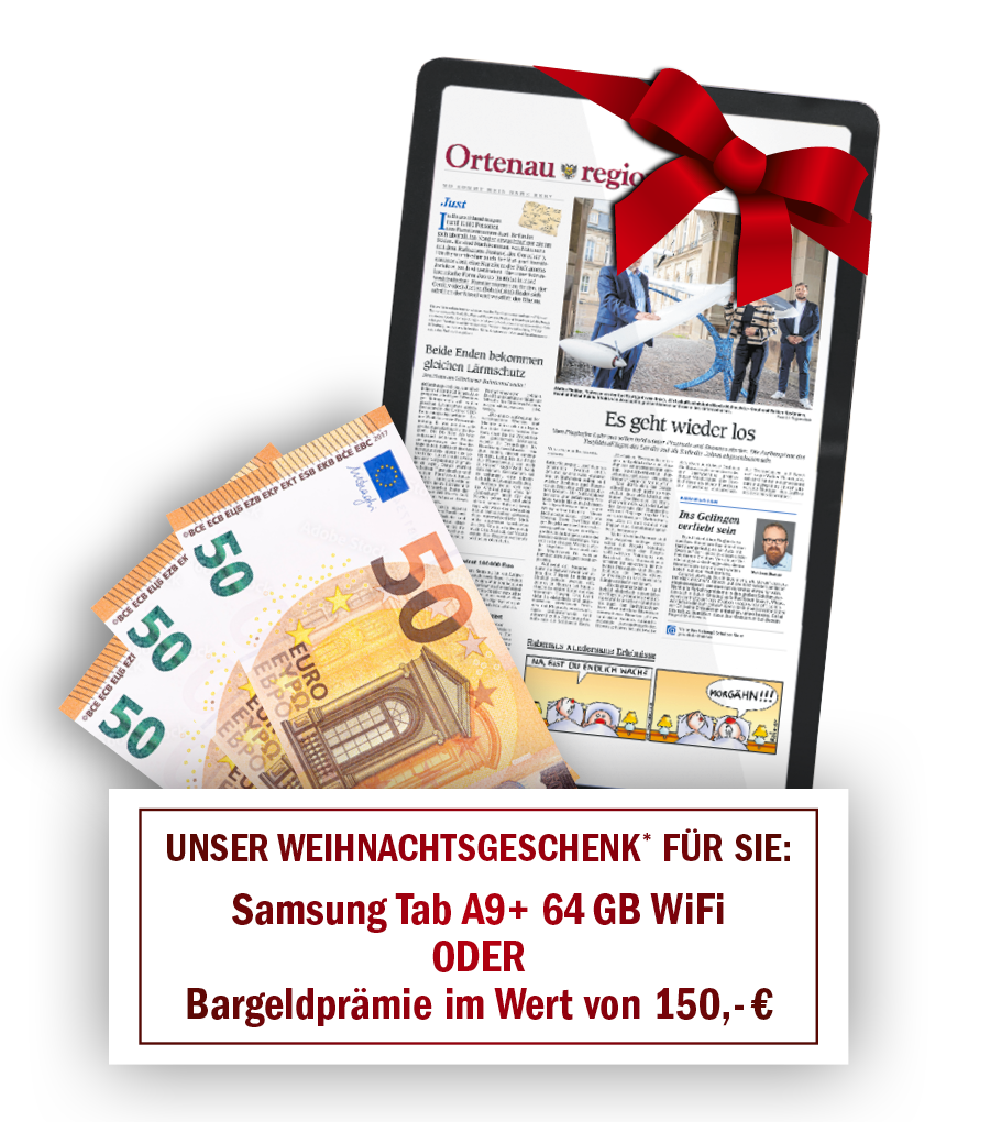 Tablet oder Bargeldprämie als Weihnachtsgeschenk*